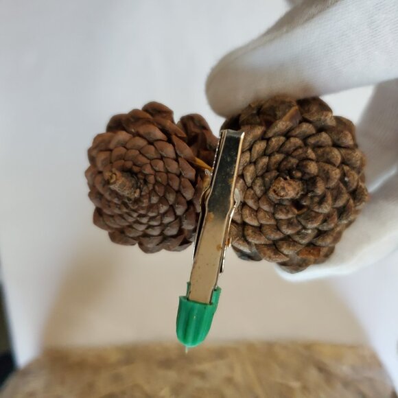 Natural Unscented Wooded Pinecone Clip Ornaments – Holiday Décor – Set of (2) - Picture 4 of 7